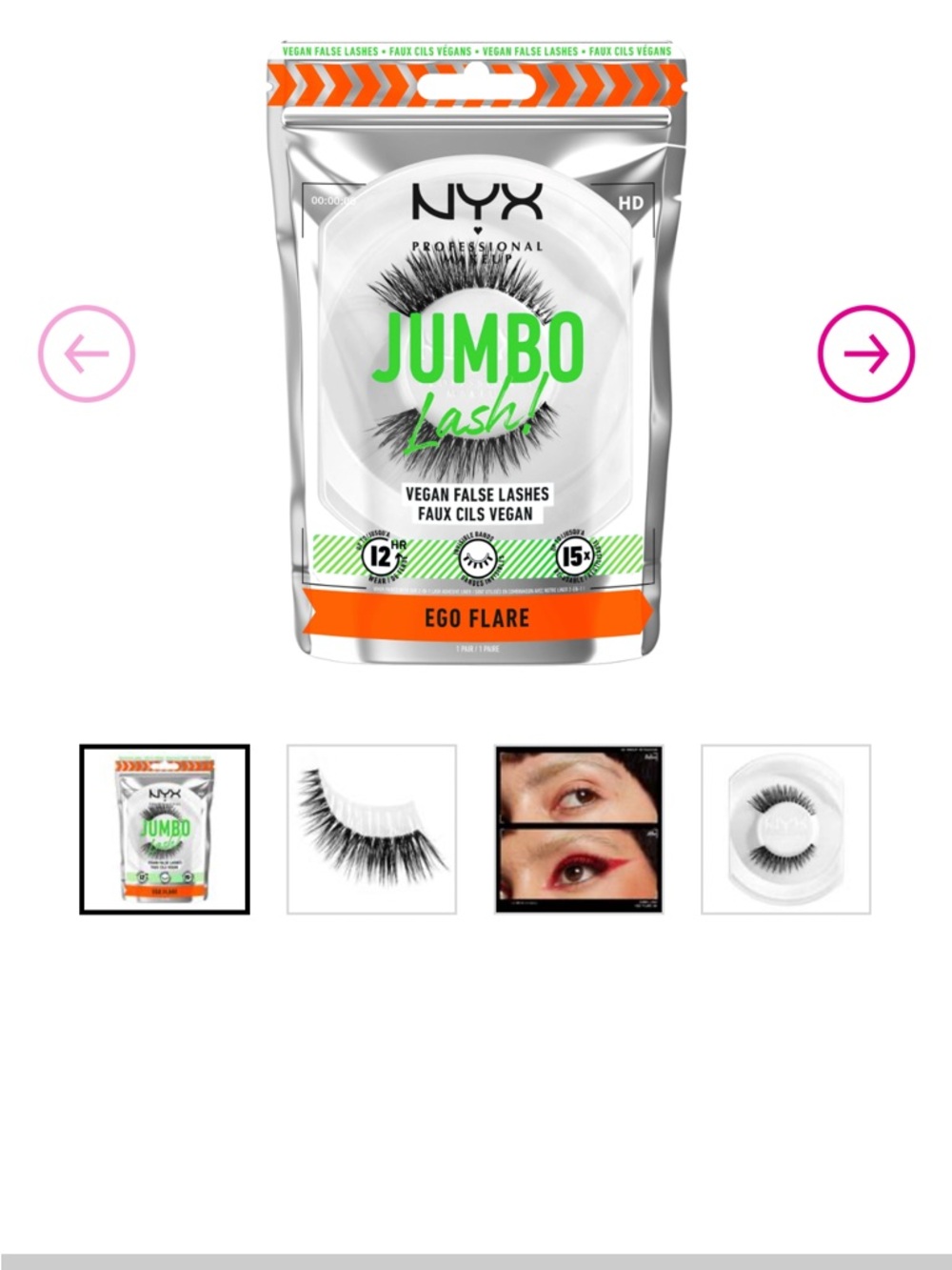 NYX Jumbo Lash Vegan False Lashes - Ego Flare